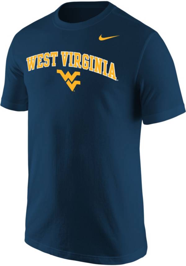 Nike Men's West Virginia Mountaineers Blue Core Cotton Arch T-Shirt