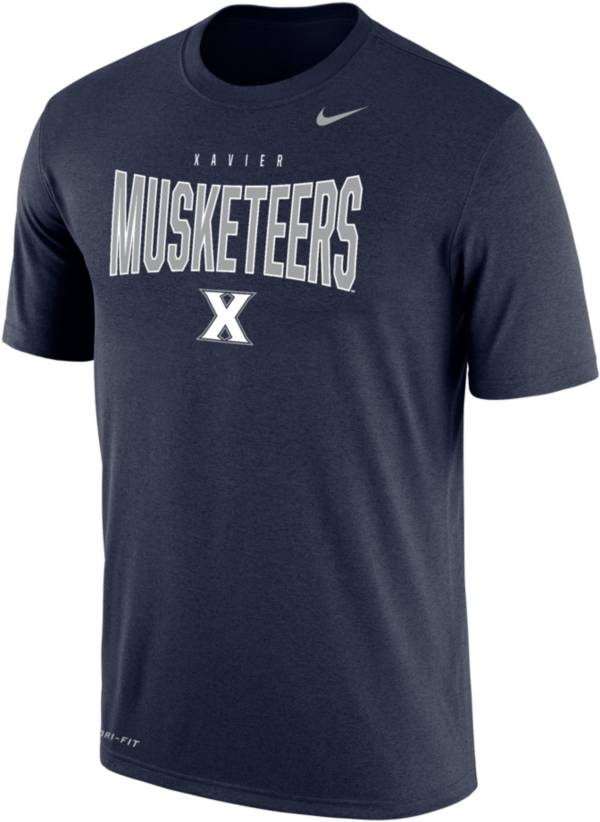 Nike Men's Xavier Musketeers Blue Dri-FIT Cotton T-Shirt