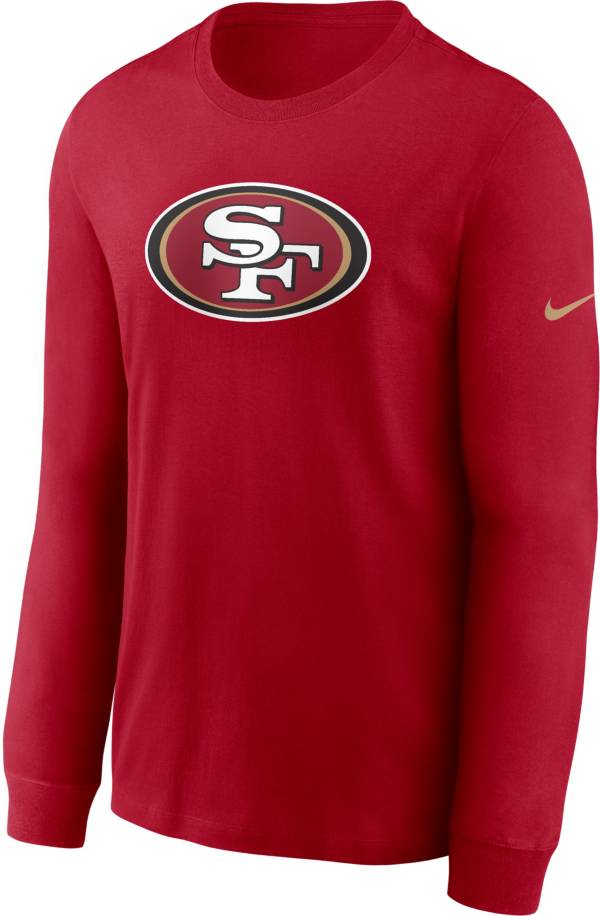 Nike Men's San Francisco 49ers Logo Red Long Sleeve T-Shirt
