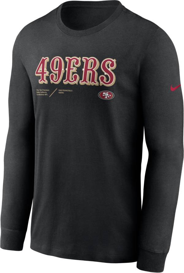 Nike Men's San Francisco 49ers Sideline Dri-FIT Team Issue Long Sleeve Black T-Shirt product image