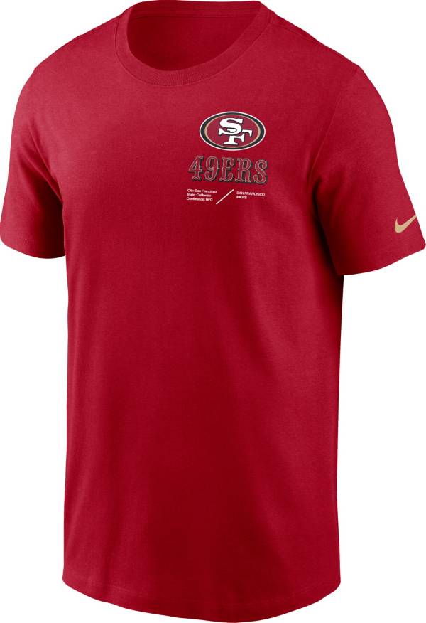 Nike Men's San Francisco 49ers Sideline Team Issue Red T-Shirt