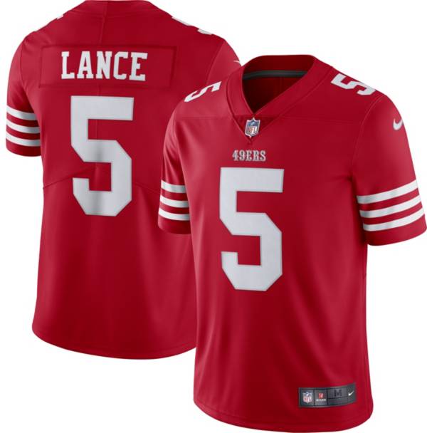 Nike Men's San Francisco 49ers Trey Lance #5 Red Limited Jersey product image