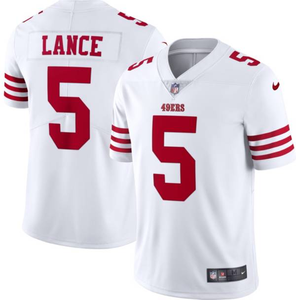 Nike Men's San Francisco 49ers Trey Lance #5 White Limited Jersey