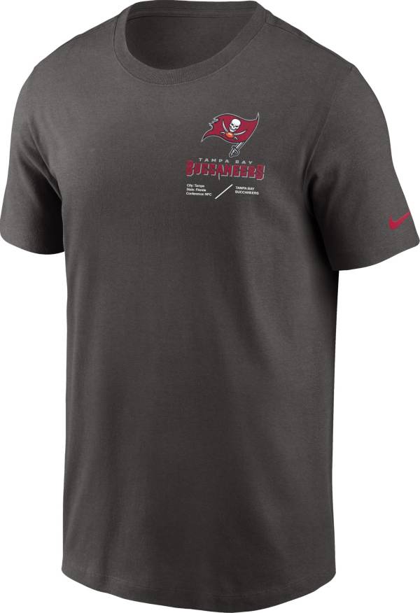 Nike Men's Tampa Bay Buccaneers Sideline Team Issue Pewter T-Shirt