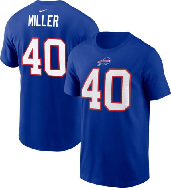 Nike Men's Buffalo Bills Von Miller #40 Logo Royal T-Shirt