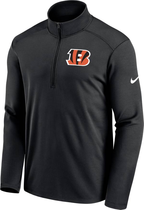 Nike Men's Cincinnati Bengals Logo Pacer Black Half-Zip Pullover product image