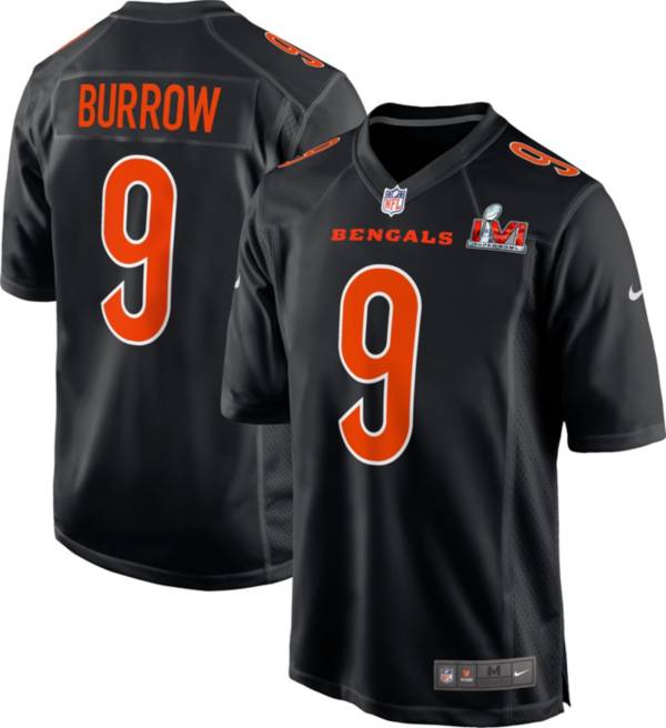Nike 2021 Super Bowl LVI Bound Cincinnati Bengals Joe Burrow #9 Game Jersey