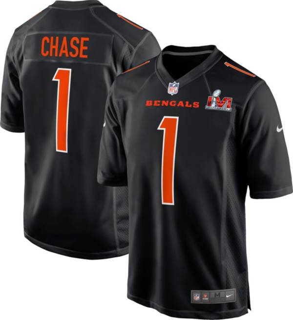 Nike 2021 Super Bowl LVI Bound Cincinnati Bengals Ja'Marr Chase #1 Game Jersey