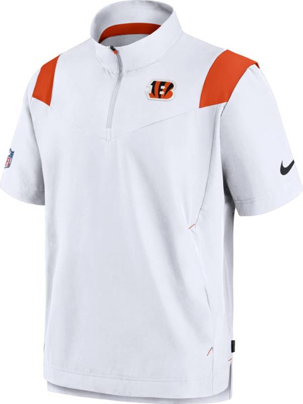 Nike Men's Cincinnati Bengals Sideline Coaches Short Sleeve White Jacket