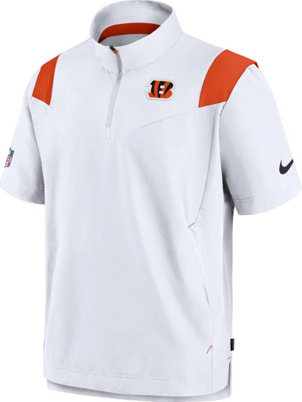 Nike Men's Cincinnati Bengals Sideline Coaches Short Sleeve White Jacket product image