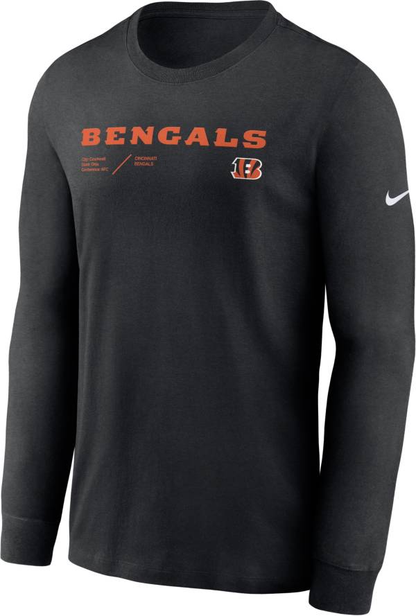 Nike Men's Cincinnati Bengals Sideline Dri-FIT Team Issue Long Sleeve Black T-Shirt product image