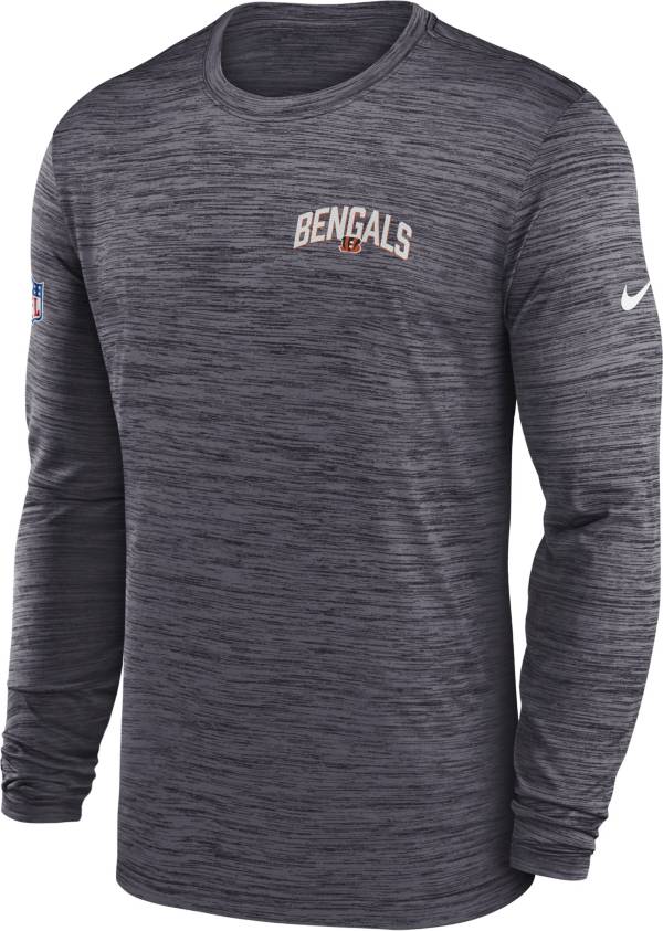 Nike Men's Cincinnati Bengals Sideline Legend Velocity Black Long Sleeve T-Shirt