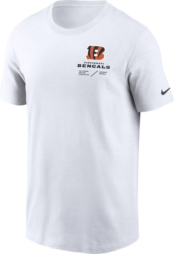 Nike Men's Cincinnati Bengals Sideline Team Issue White T-Shirt