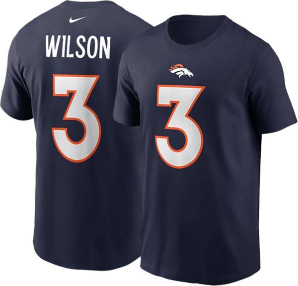 Nike Men's Denver Broncos Russell Wilson #3 Navy T-Shirt product image