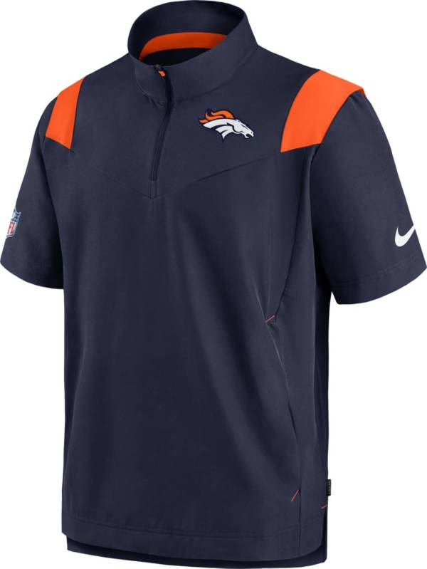 Nike Men's Denver Broncos Sideline Coaches Short Sleeve Navy Jacket