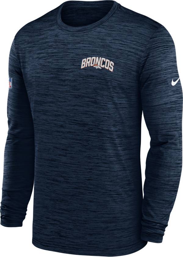 Nike Men's Denver Broncos Sideline Legend Velocity Navy Long Sleeve T-Shirt product image