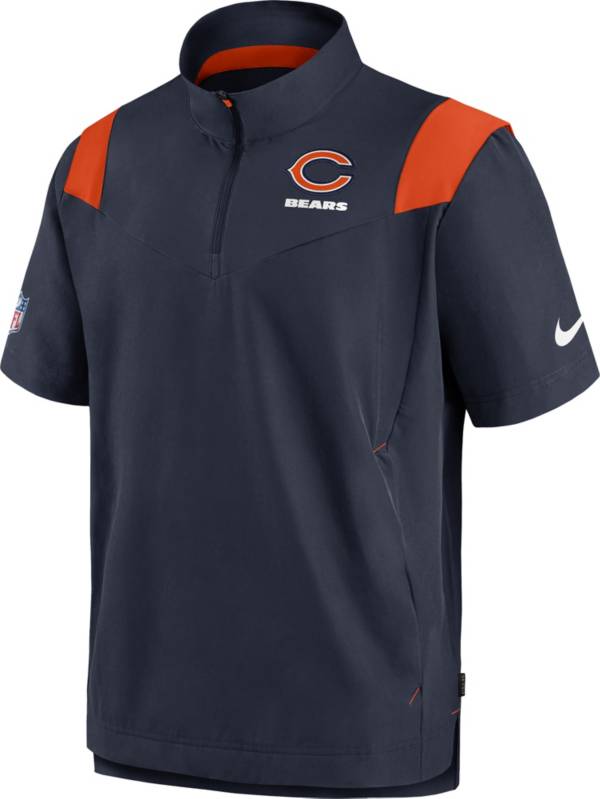 Nike Men's Chicago Bears Sideline Coaches Short Sleeve Navy Jacket