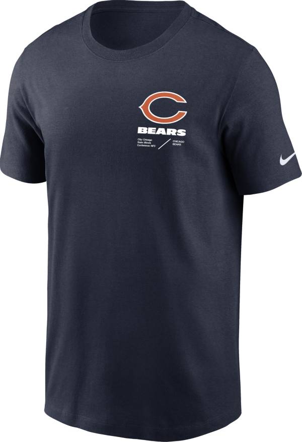 Nike Men's Chicago Bears Sideline Team Issue Navy T-Shirt