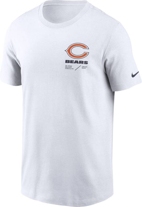 Nike Men's Chicago Bears Sideline Team Issue White T-Shirt