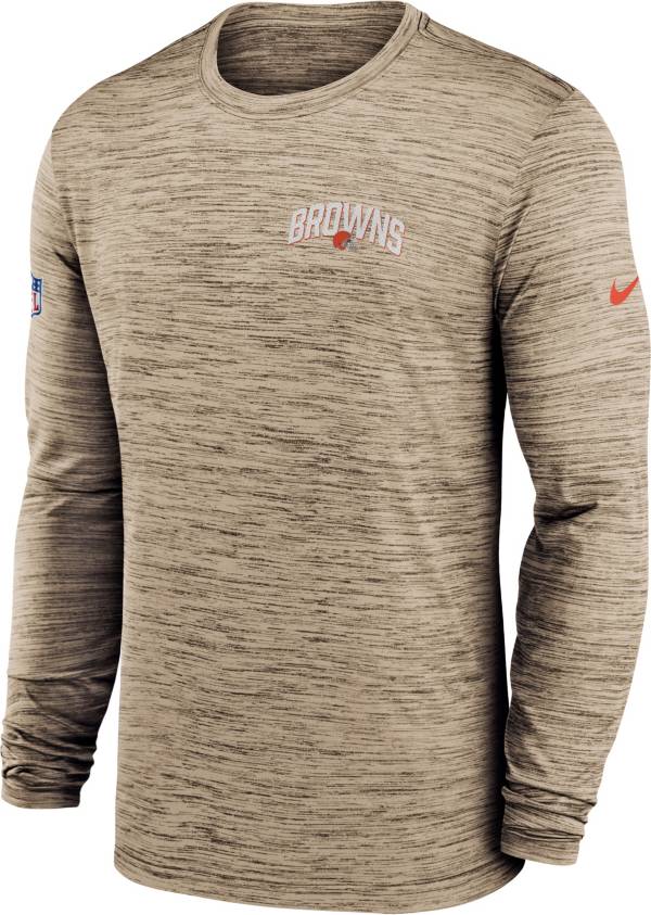 Nike Men's Cleveland Browns Sideline Legend Velocity Brown Long Sleeve T-Shirt