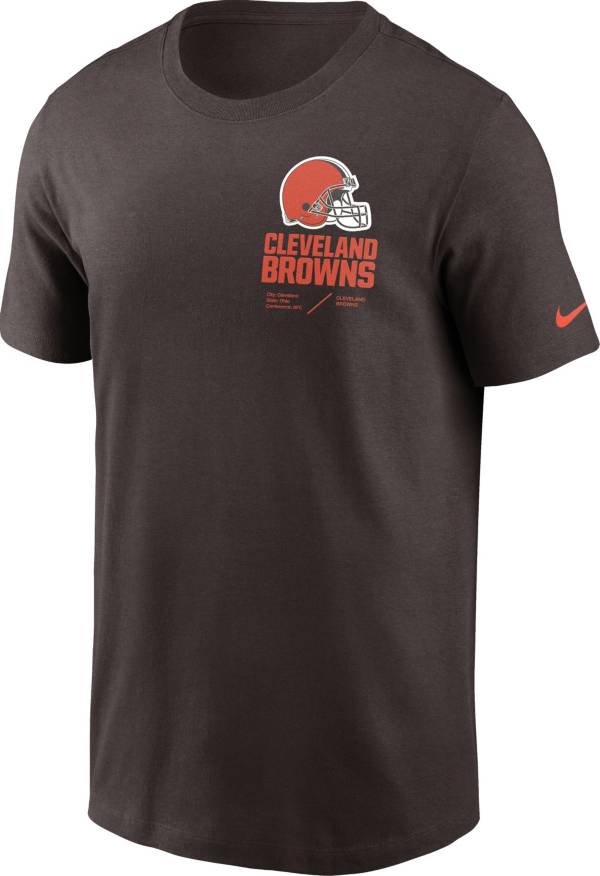 Nike Men's Cleveland Browns Sideline Team Issue Brown T-Shirt