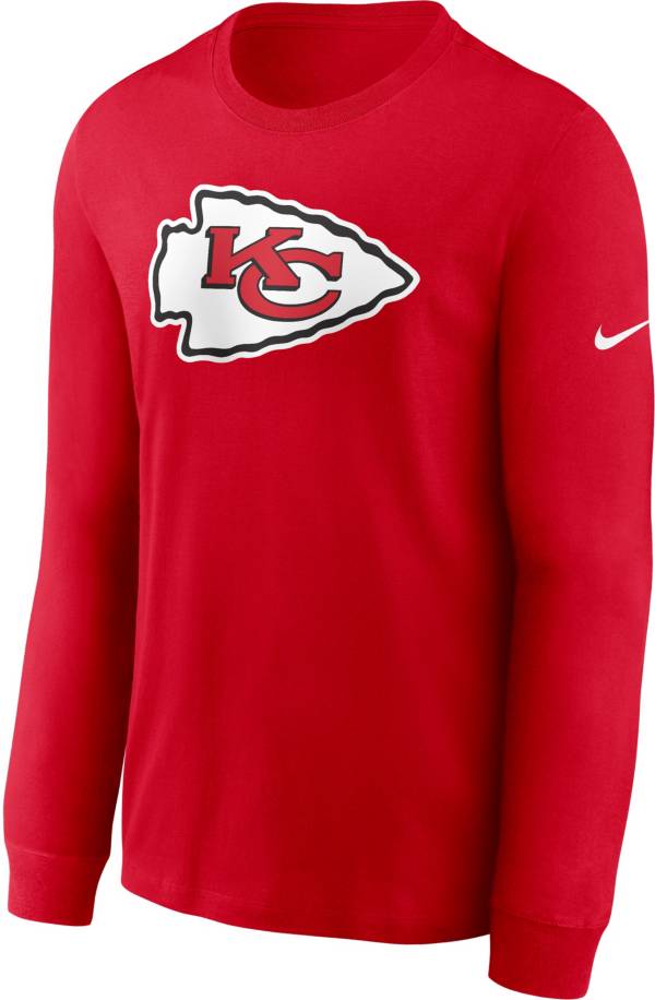 Nike Men's Kansas City Chiefs Logo Red Long Sleeve T-Shirt
