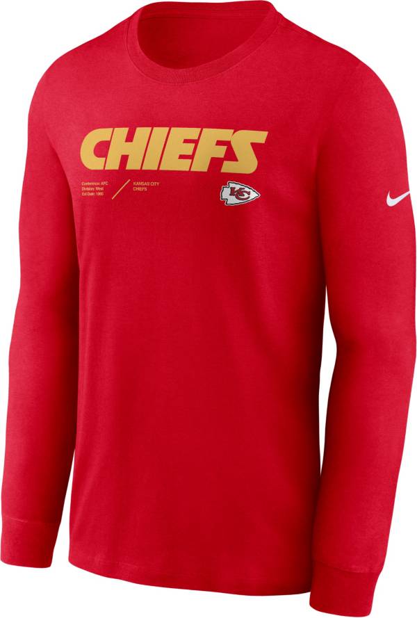 Nike Men's Kansas City Chiefs Sideline Dri-FIT Team Issue Long Sleeve Red T-Shirt product image