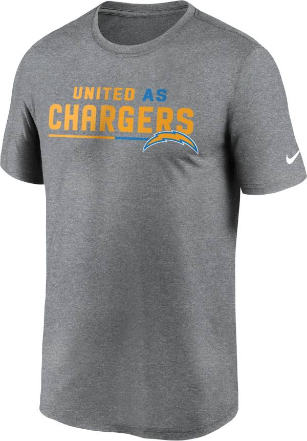 Nike Men's Los Angeles Chargers United Grey T-Shirt