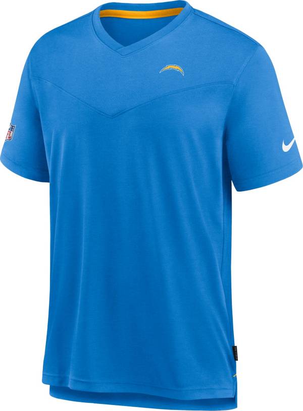 Nike Men's Los Angeles Chargers Sideline Coaches Blue T-Shirt