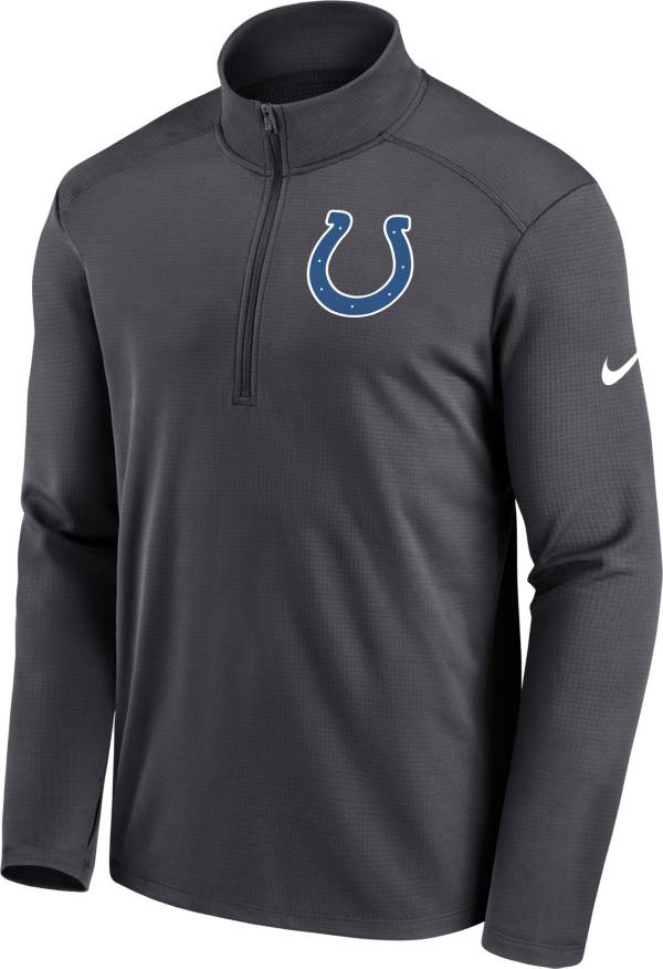 Nike Men's Indianapolis Colts Logo Pacer Anthracite Half-Zip Pullover product image