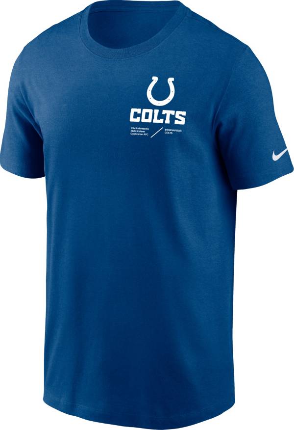 Nike Men's Indianapolis Colts Sideline Team Issue Blue T-Shirt
