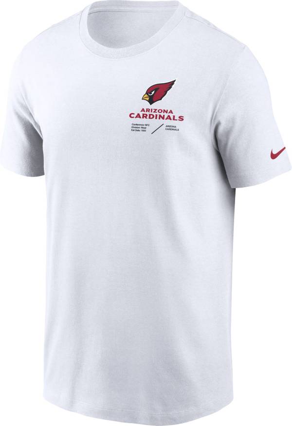 Nike Men's Arizona Cardinals Sideline Team Issue White T-Shirt