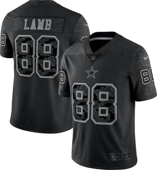 Nike Men's Dallas Cowboys CeeDee Lamb #88 Reflective Black Limited Jersey product image