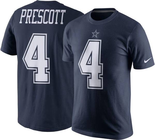 Nike Men's Dallas Cowboys Dak Prescott #4 Navy T-Shirt product image