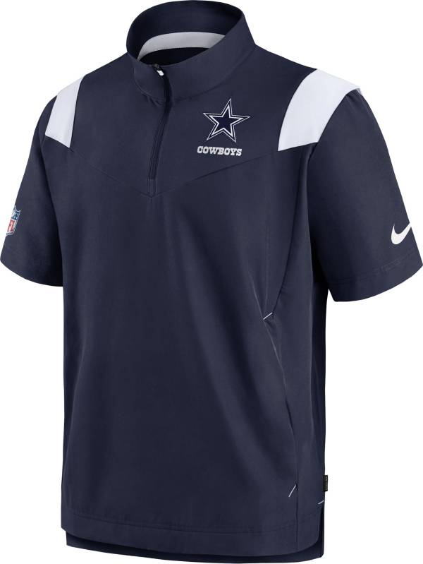 Nike Men's Dallas Cowboys Sideline Coaches Navy Short Sleeve Jacket