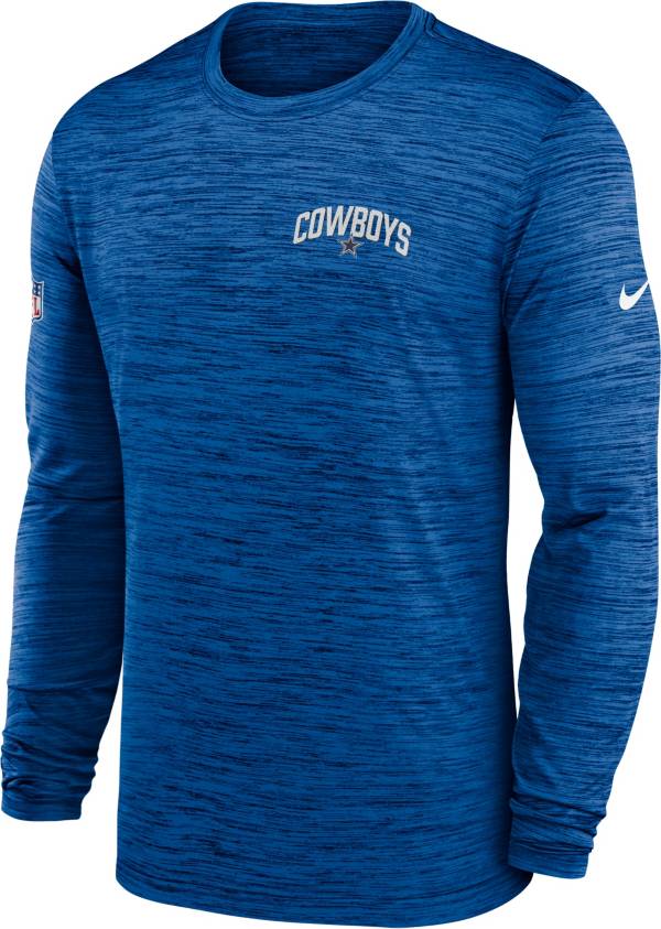 Nike Men's Dallas Cowboys Sideline Legend Velocity Royal Long Sleeve T-Shirt