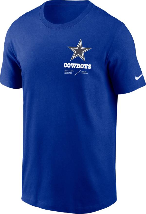 Nike Men's Dallas Cowboys Sideline Dri-FIT Team Issue Short Sleeve Royal T-Shirt