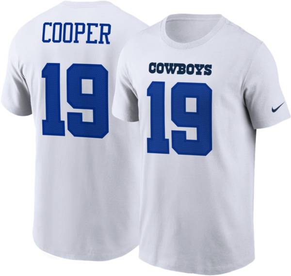 Nike Men's Dallas Cowboys Amari Cooper #19 Logo White T-Shirt