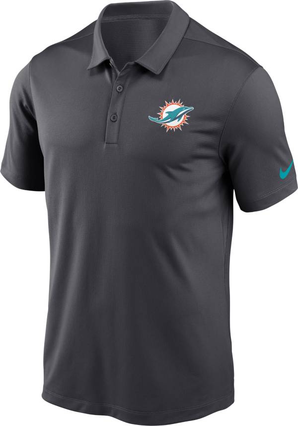 Nike Men's Miami Dolphins Franchise Anthracite Polo