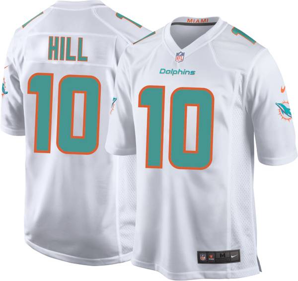 Nike Men's Miami Dolphins Tyreek Hill #10 White Game Jersey