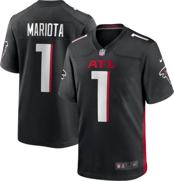 Nike Men's Atlanta Falcons Marcus Mariota #1 Black Game Jersey