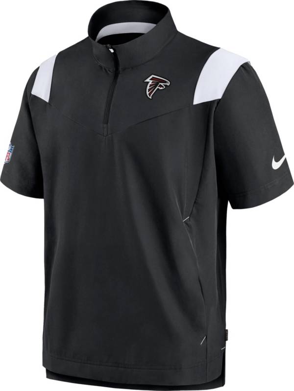 Nike Men's Atlanta Falcons Sideline Coaches Short Sleeve Black Jacket