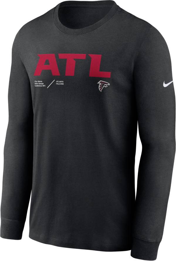 Nike Men's Atlanta Falcons Sideline Dri-FIT Team Issue Long Sleeve Black T-Shirt