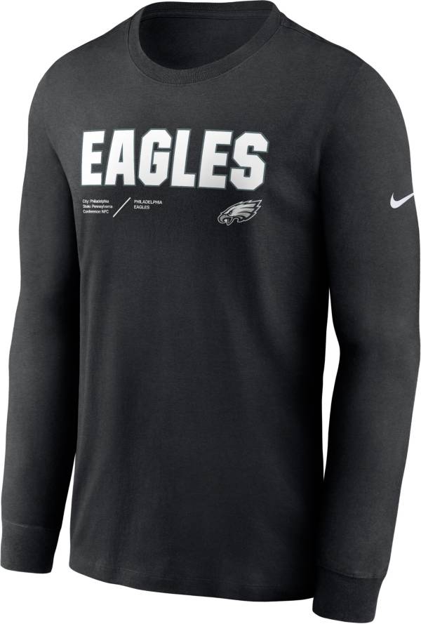 Nike Men's Philadelphia Eagles Sideline Dri-FIT Team Issue Long Sleeve Black T-Shirt