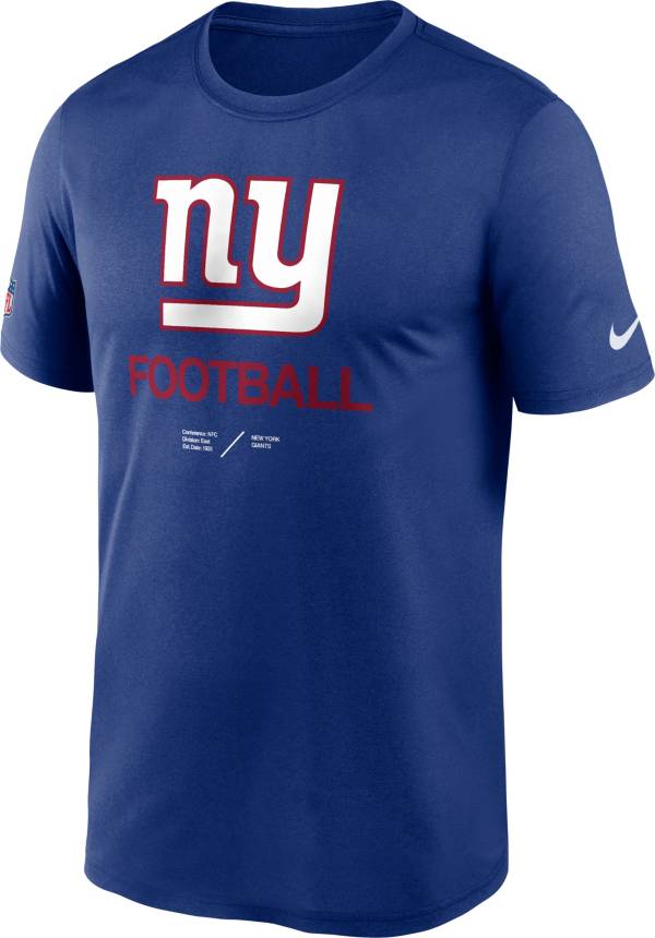 Nike Men's New York Giants Sideline Legend Blue T-Shirt