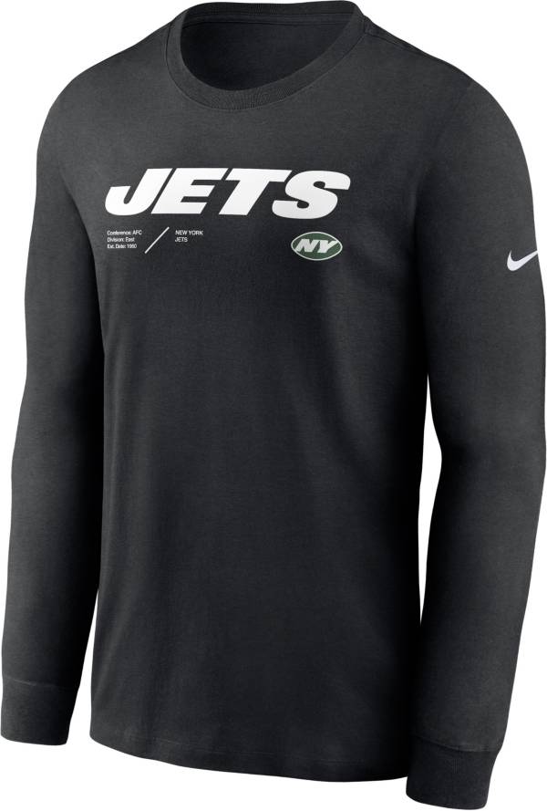 Nike Men's New York Jets Sideline Dri-FIT Team Issue Long Sleeve Black T-Shirt