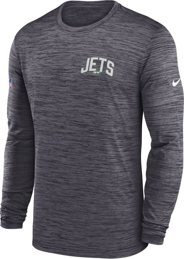 Nike Men's New York Jets Sideline Legend Velocity Black Long Sleeve T-Shirt