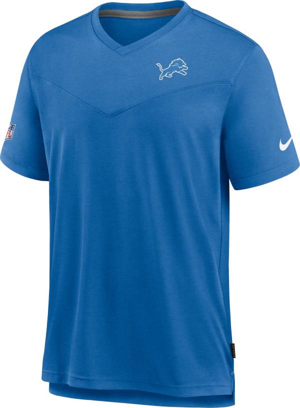 Nike Men's Detroit Lions Sideline Coaches Blue T-Shirt