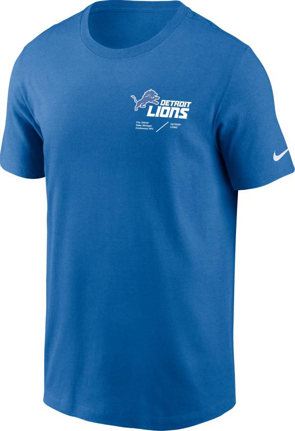 Nike Men's Detroit Lions Sideline Team Issue Blue T-Shirt product image