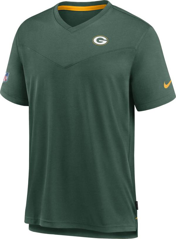 Nike Men's Green Bay Packers Sideline Coaches Green T-Shirt